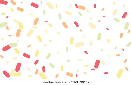 Multicolored Nice Green, Orange and Black Medical Pills isolated on white background