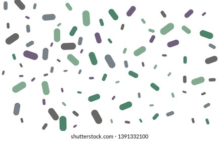 Multicolored Nice Green, Orange and Black Medical Pills isolated on white background