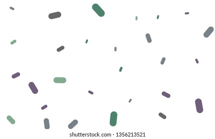 Multicolored Nice Green, Yellow and Red Medical Pills isolated on white background