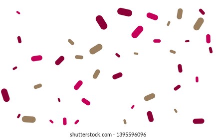 Multicolored Nice Green, Yellow and Red Medical Pills isolated on white background