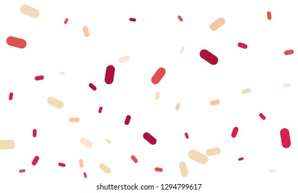 Multicolored Nice Orange, Green and Yellow Medical Pills isolated on white background