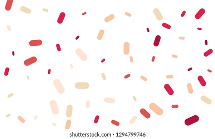 Multicolored Nice Orange and Violet Medical Pills isolated on white background