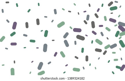 Multicolored Nice Orange and Violet Medical Pills isolated on white background