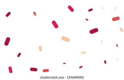 Multicolored Nice Pink, Yellow and Orange Medical Pills isolated on white background