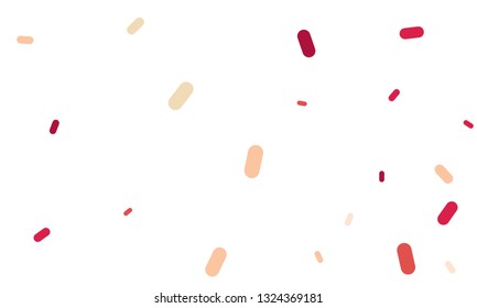 Multicolored Nice Pink, Yellow and Orange Medical Pills isolated on white background