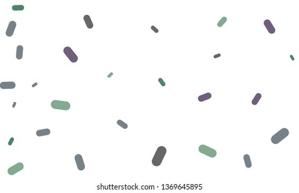 Multicolored Nice Violet and Green Medical Pills isolated on white background