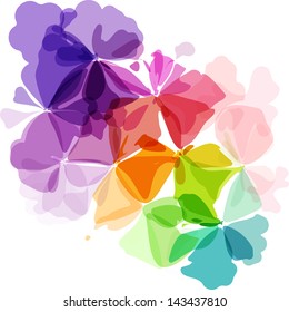 Multicolored Original Watercolor Painting Background, Vectors Eps10, Contains Transparent Objects
