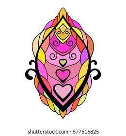mehrfarbige Ornamente, Einzeldesign-Element, Vektorgrafik