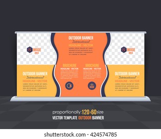 Multicolored Outdoor Banner or Horizontal Website Banner, Advertising Design
