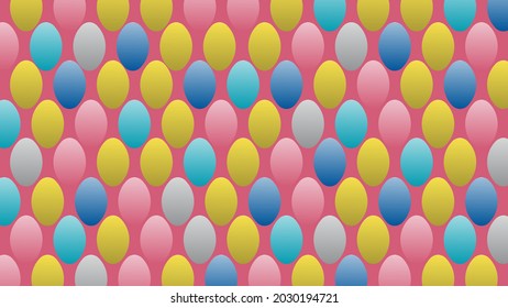 Multicolored oval background vector design