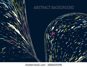 Multi-colored paint splashes, strokes, dust particles, litter blown by the wind. Design template for the design of banners, posters, booklets, covers, magazines. EPS 10