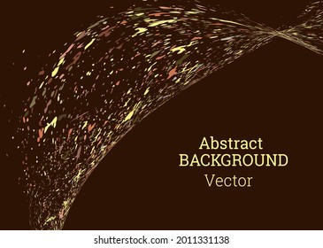Multi-colored paint splashes, strokes, dust particles, litter blown by the wind. Design template for the design of banners, posters, booklets, covers, magazines. EPS 10