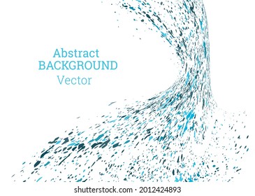 Multi-colored paint splashes, strokes, dust particles, litter blown by the wind. Design template for the design of banners, posters, booklets, covers, magazines. EPS 10