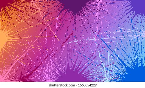 Multicolored paint splashes vector abstract background