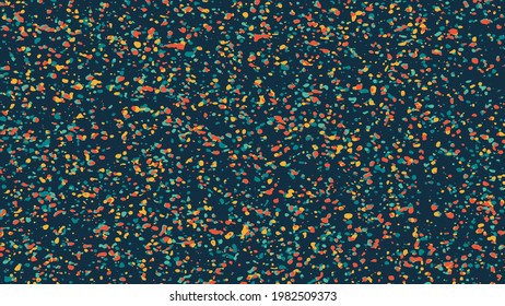 Multicolored paint spots on a dark background. Vector illustration.