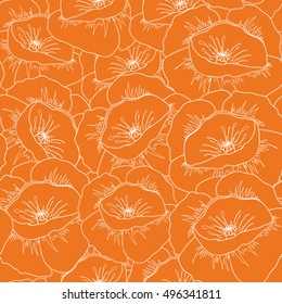Multicolored painting of abstract flowers, vector background. Multicolor floral background.