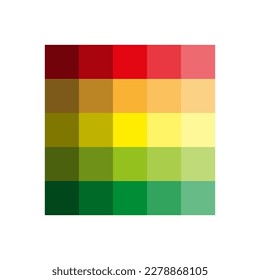 Multicolored palette of cubes. Color palette. Vector illustration.