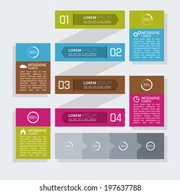 Multicolored paper stickers  with numbers and signs. 