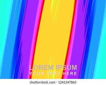 multicolored parallel moving lines background | abstract vibrant geometric striped pattern | retro illustration for template tablecloth fabric brochure or presentation concept design
