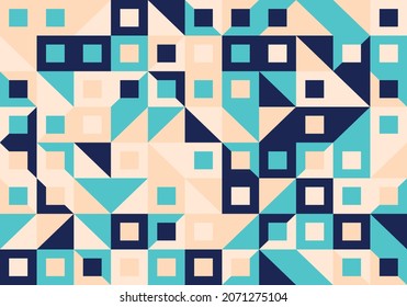 Multicolored pattern of geometric elements