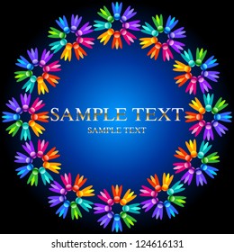 Multicolored pattern. Greeting card