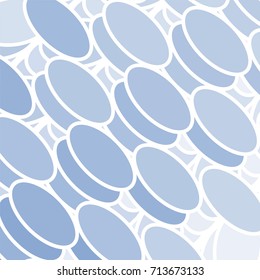 Multicolored pattern from round lines on a white background.