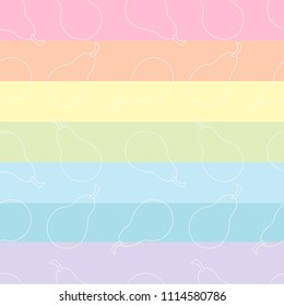 multicolored pears.rainbow fruit.bright background