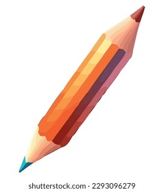 Multicolored pencils design over white