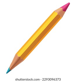 Multicolored pencils illustration over white