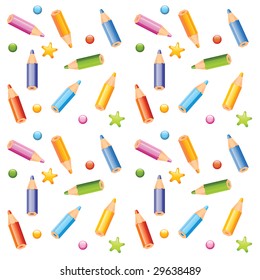 multicolored pencils seamless pattern vector wallpaper