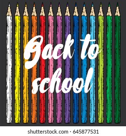 Multicolored pencils. Vector illustration. School and education. Raznotsvetnye pencils. Vector illustration. School and education. Drawing.Shorting.