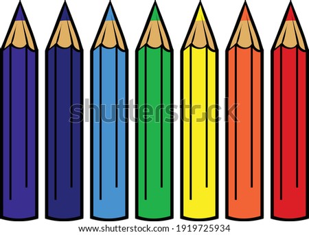multicolored pensils set abstract vector illustration stock illustration