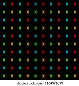 Multicolored petals on a black background
