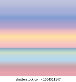 multicolored pink turquoise gradient sunset over calm tropical sea