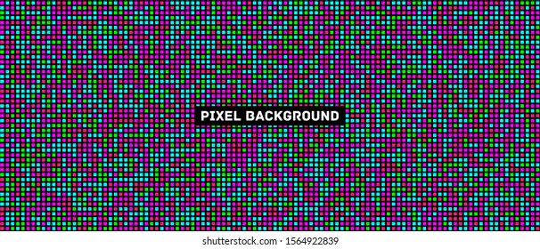 Multi-colored pixel mosaic vector background