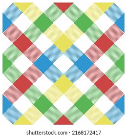 Mehrfarbiges Stoffmuster Klassisches, nahtloses Textildesign.
