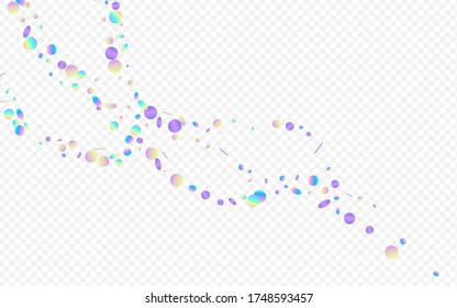 Multicolored Polka Abstract Transparent Background. Magic Invitation Confetti Illustration. Top Backdrop. Colored Christmas Card.