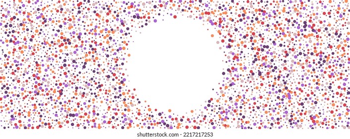 Multicolored Polka Background White Vector. Round Group Template. Rainbow Isolated. Colorful Element Christmas. Dot Decor Illustration.