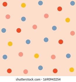 Multicolored Polka dot design vector  