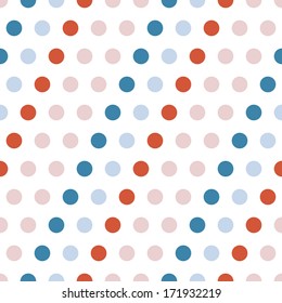 Multicolored Polka Dot Seamless Background Vector Stock Vector (Royalty ...