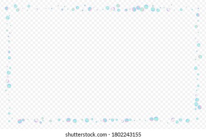 Multicolored Polka Happy Transparent Background. Rainbow Flying Round Card. Effect Backdrop. Hologram Celebrate Postcard.