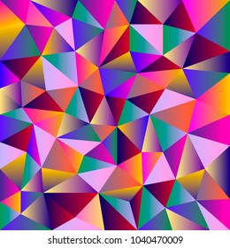 Multicolored polygonal abstract background. Low poly. Vector illustration.