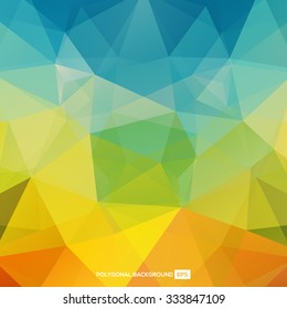 Multicolored Polygonal Background. Vector illustration, Creative Business Design Template