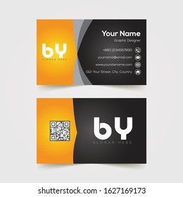 Multicolored premium business card vector