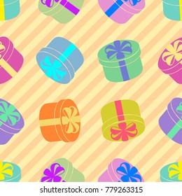 Multicolored present boxes pattern