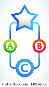 Multicolored presentation template with Circles directions and places for text
