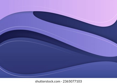 multicolored purple Gradient abstract background with white line oranament. smooth color composition. Multi layers purple texture 3D papercut layers in gradient vector banner. Topography map concept