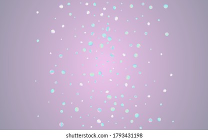 Multicolored Rain Transparent Blue Background. Colorful Invitation Dot Background. Celebration Illustration. Rainbow FallingFestive Banner.