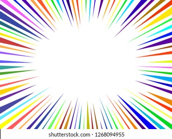 Multicolored rainbow manga. Vector illustration