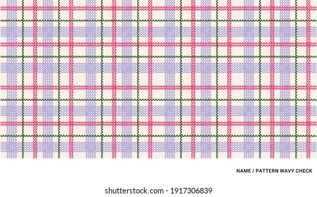 patrón de comprobación de relación multicolor a partir de líneas onduladas
